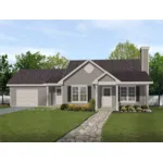 Ranch House Plan Front of Home - Wendover Falls Ranch Home 058D-0184 - Shop House Plans and More