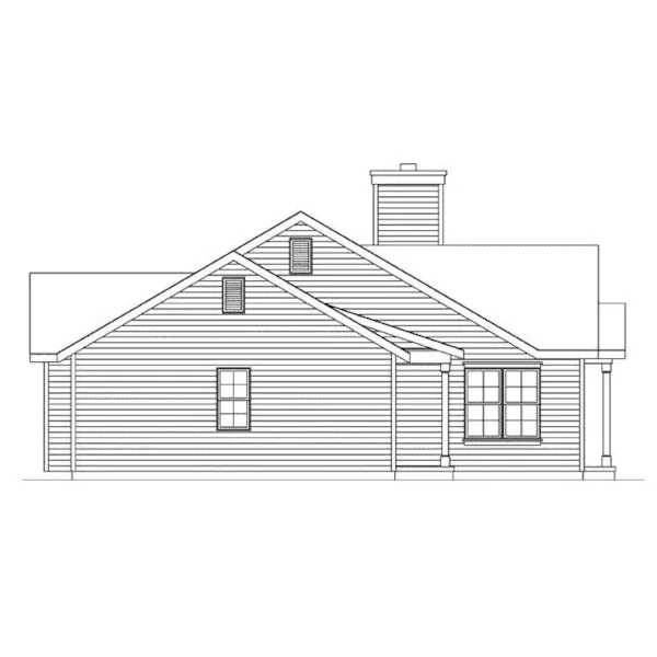 Ranch House Plan Left Elevation - Wendover Falls Ranch Home 058D-0184 - Shop House Plans and More