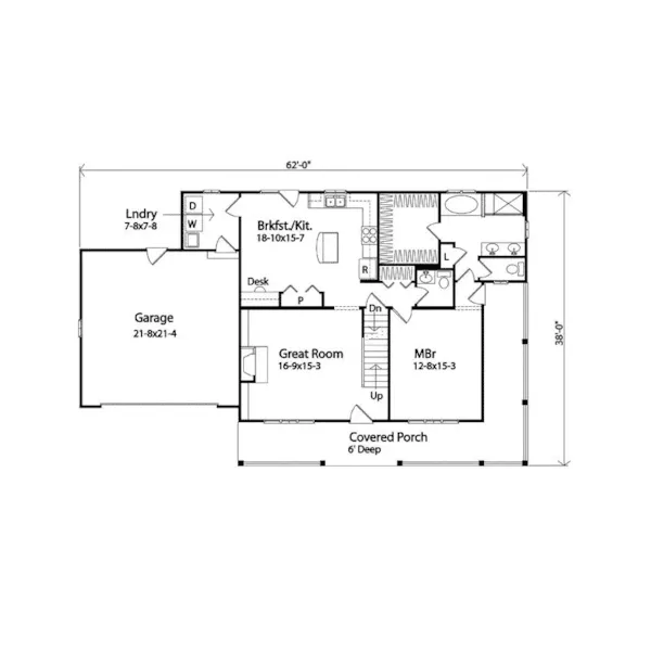 Country House Plan First Floor - Carson Cove Country Home 058D-0185 - Search House Plans and More