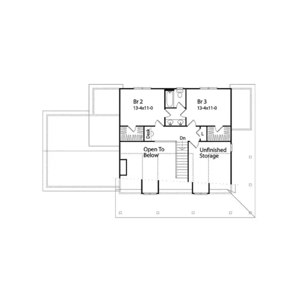 Country House Plan Second Floor - Carson Cove Country Home 058D-0185 - Search House Plans and More