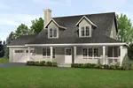 Farmhouse Plan Front of Home - Carson Cove Country Home 058D-0185 - Search House Plans and More