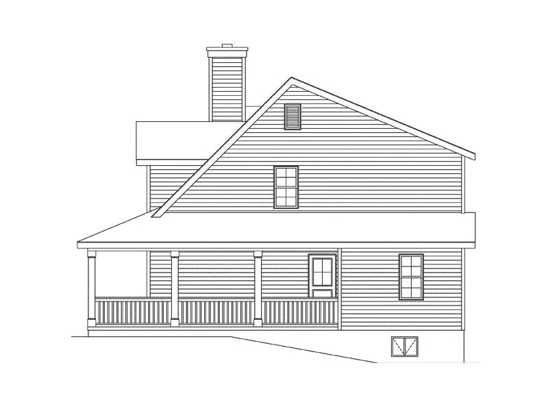 Farmhouse Plan Right Elevation - Carson Cove Country Home 058D-0185 - Search House Plans and More