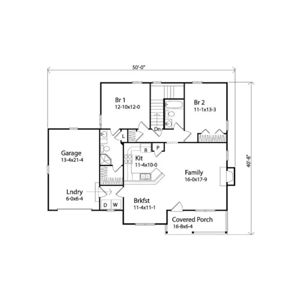 Traditional House Plan First Floor - Marley Ranch Home 058D-0187 - Shop House Plans and More