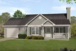 Ranch House Plan Front of Home - Marley Ranch Home 058D-0187 - Shop House Plans and More