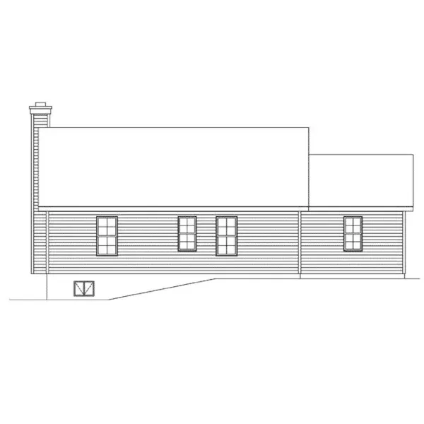 Traditional House Plan Rear Elevation - Marley Ranch Home 058D-0187 - Shop House Plans and More