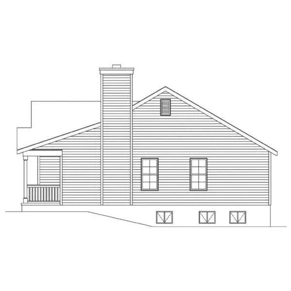 Traditional House Plan Right Elevation - Marley Ranch Home 058D-0187 - Shop House Plans and More