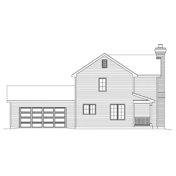 Traditional House Plan Left Elevation - Diana Jane Country Farmhouse 058D-0188 - Search House Plans and More