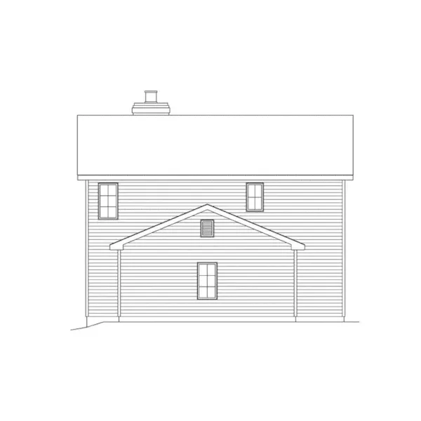 Traditional House Plan Rear Elevation - Diana Jane Country Farmhouse 058D-0188 - Search House Plans and More