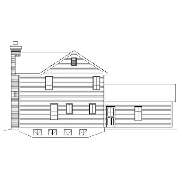 Traditional House Plan Right Elevation - Diana Jane Country Farmhouse 058D-0188 - Search House Plans and More