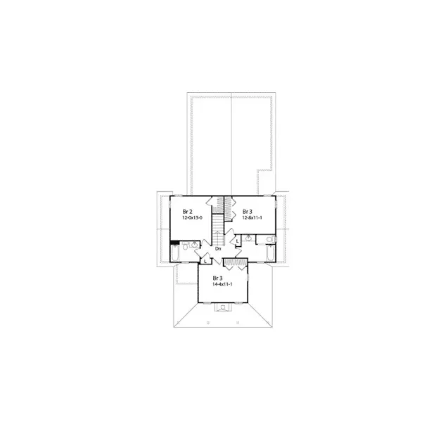 Country House Plan Second Floor - Turin Country Home 058D-0189 - Shop House Plans and More