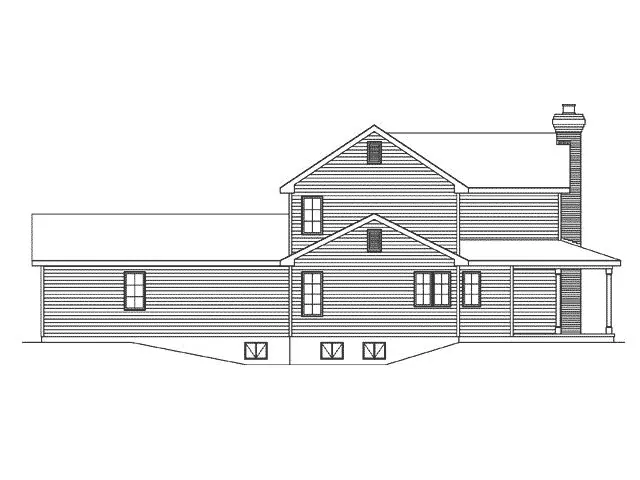 Traditional House Plan Left Elevation - Turin Country Home 058D-0189 - Shop House Plans and More