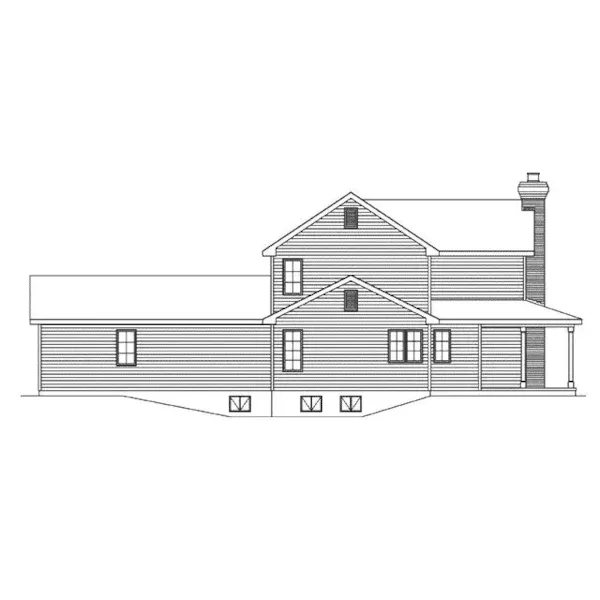 Country House Plan Left Elevation - Turin Country Home 058D-0189 - Shop House Plans and More