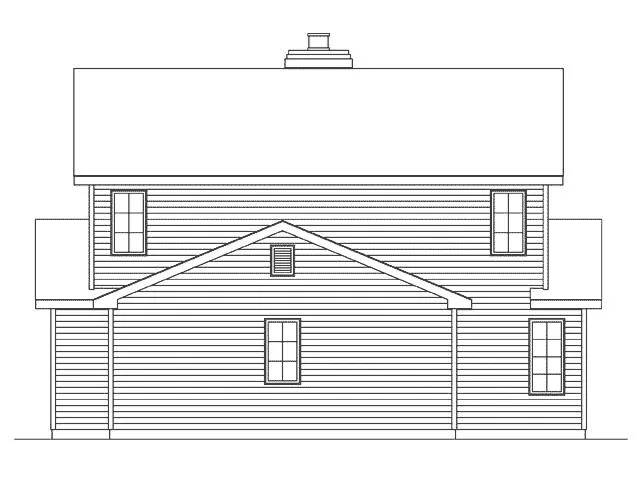 Traditional House Plan Rear Elevation - Turin Country Home 058D-0189 - Shop House Plans and More