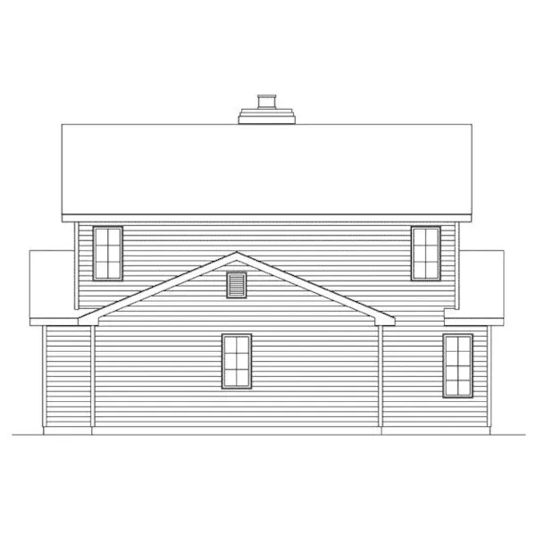 Country House Plan Rear Elevation - Turin Country Home 058D-0189 - Shop House Plans and More