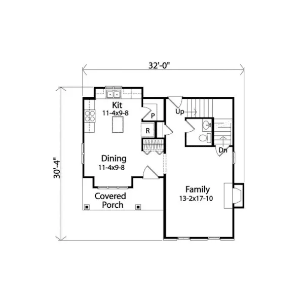 Traditional House Plan First Floor - Pullman Traditional Home 058D-0191 - Shop House Plans and More