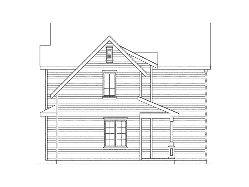 Country House Plan Left Elevation - Pullman Traditional Home 058D-0191 - Shop House Plans and More