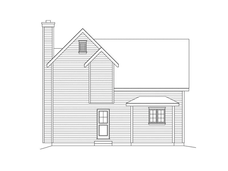 Traditional House Plan Rear Elevation - Pullman Traditional Home 058D-0191 - Shop House Plans and More