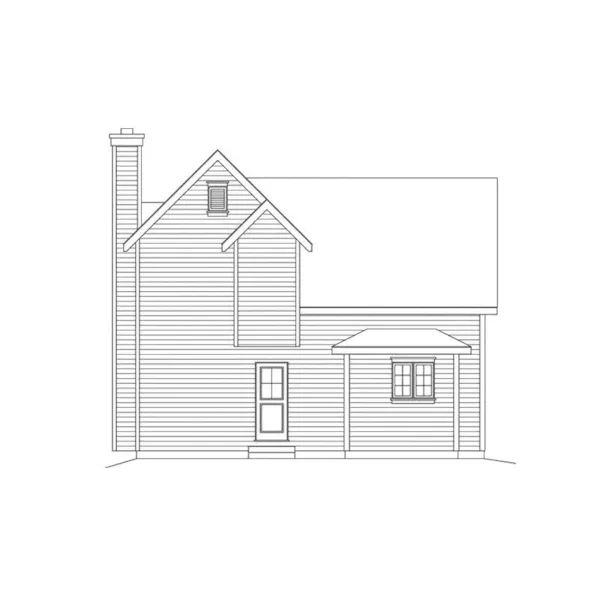 Traditional House Plan Rear Elevation - Pullman Traditional Home 058D-0191 - Shop House Plans and More