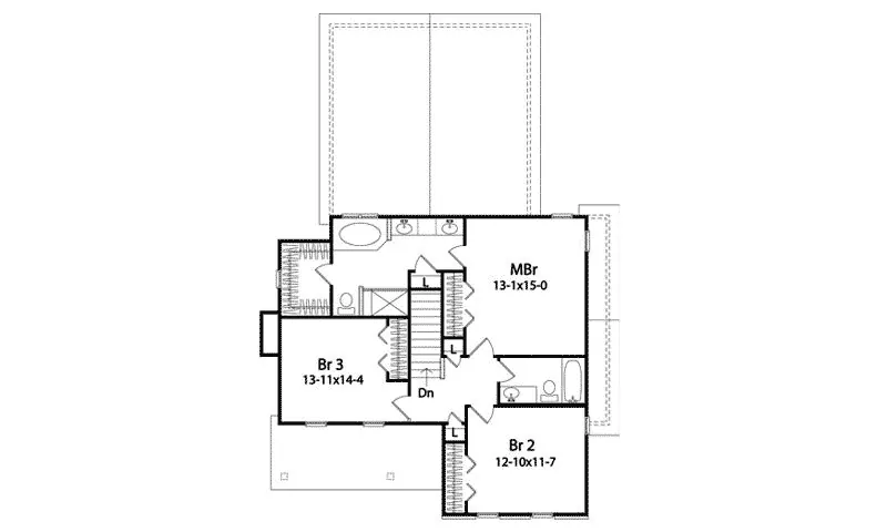 Country House Plan Second Floor - Blachette Traditional Home 058D-0192 - Search House Plans and More