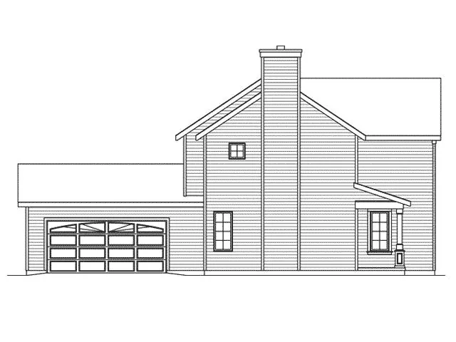 Country House Plan Left Elevation - Blachette Traditional Home 058D-0192 - Search House Plans and More