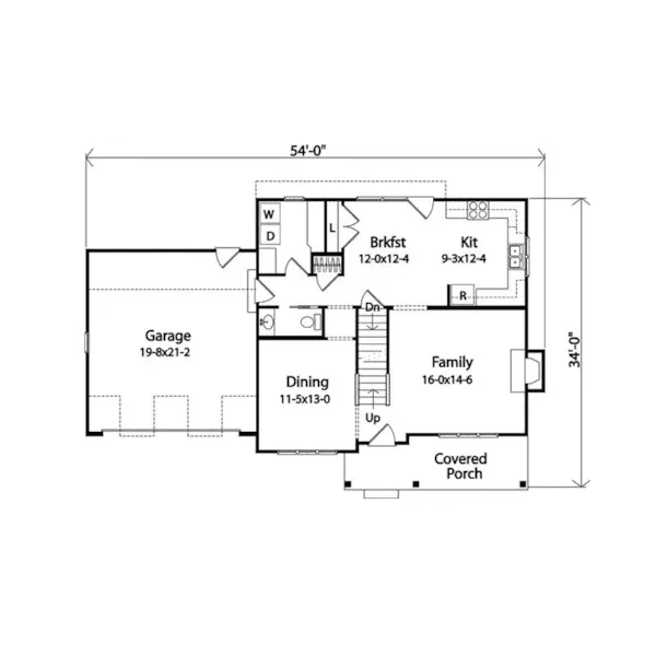 Country House Plan First Floor - Cochrane Traditional Home 058D-0193 - Search House Plans and More