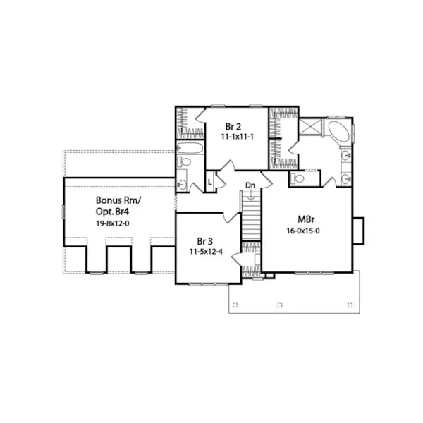 Country House Plan Second Floor - Cochrane Traditional Home 058D-0193 - Search House Plans and More