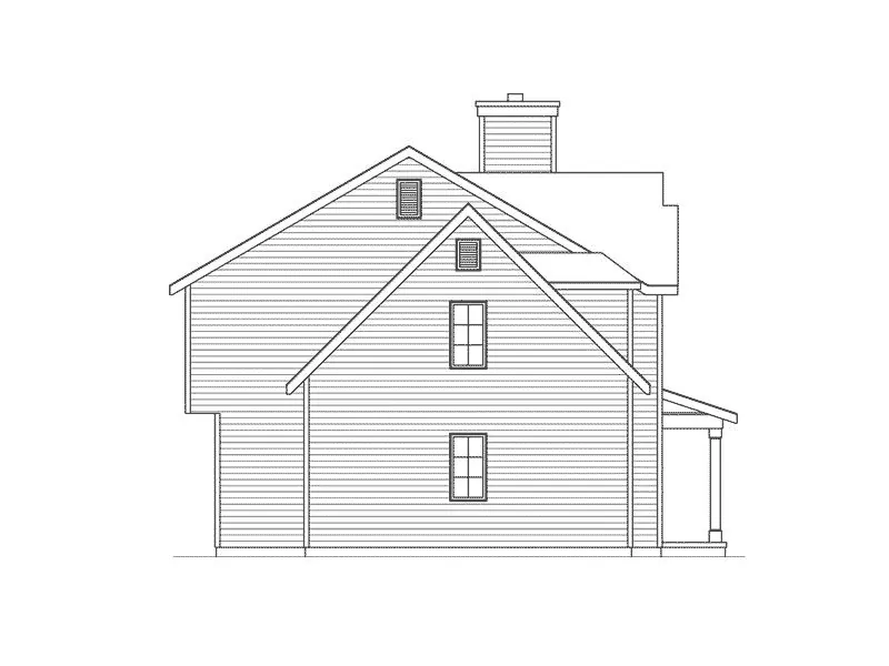 Country House Plan Left Elevation - Cochrane Traditional Home 058D-0193 - Search House Plans and More