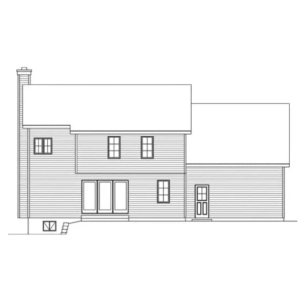 Country House Plan Rear Elevation - Cochrane Traditional Home 058D-0193 - Search House Plans and More