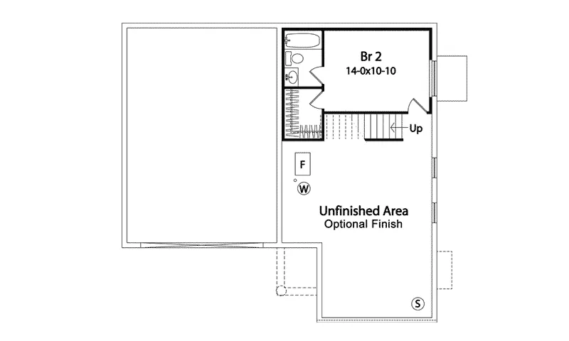 Ranch House Plan Lower Level Floor - Ranchester Ranch Home 058D-0194 - Shop House Plans and More