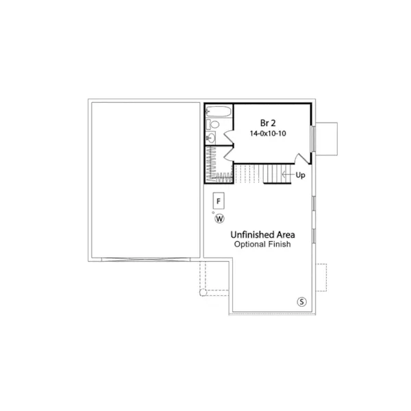 Traditional House Plan Lower Level Floor - Ranchester Ranch Home 058D-0194 - Shop House Plans and More