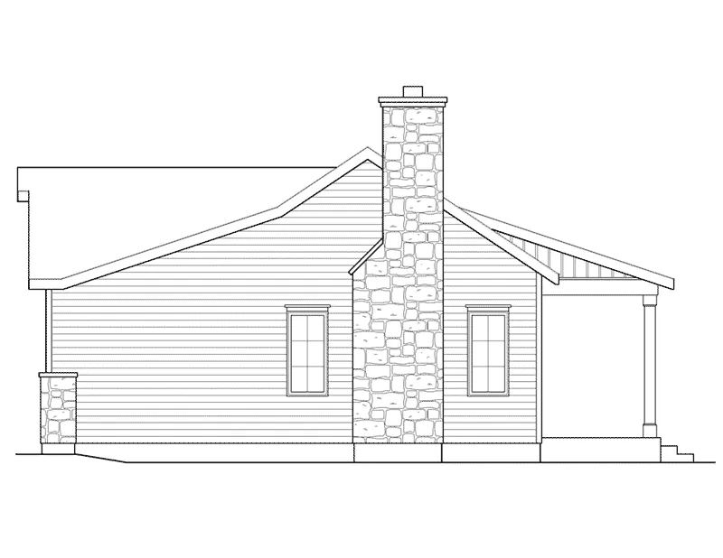 Country House Plan Right Elevation - Sawyer Hill Cottage Home 058D-0196 - Shop House Plans and More
