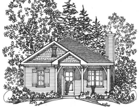 Craftsman House Plan Front Image of House - Everett Creek Country Cottage 058D-0198 - Search House Plans and More