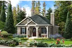 Craftsman House Plan Front of Home - Everett Creek Country Cottage 058D-0198 - Search House Plans and More