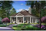 Rustic House Plan Front of Home - Harlow Creek Country Cottage 058D-0199 - Search House Plans and More