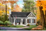 Rustic House Plan Front of Home - Deer Lake Rustic Cottage Home 058D-0200 - Search House Plans and More