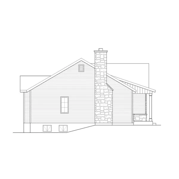 Shingle House Plan Left Elevation - Deer Lake Rustic Cottage Home 058D-0200 - Search House Plans and More