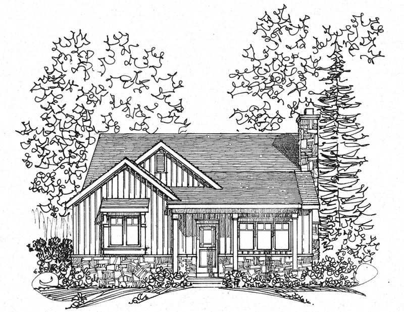 Craftsman House Plan Front Image of House - Brookfalls Craftsman Home 058D-0201 - Search House Plans and More