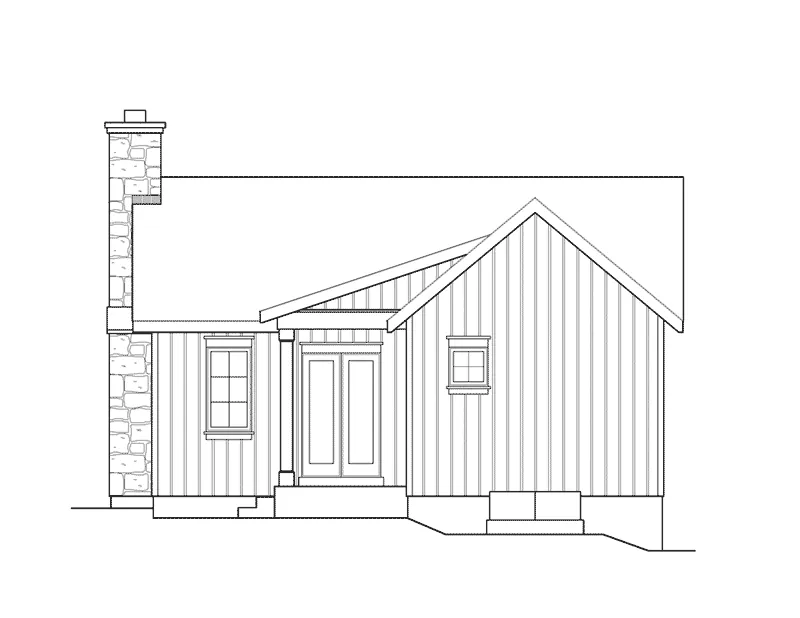 Lake House Plan Rear Elevation - Gatehill Rustic Cabin Home 058D-0202 - Search House Plans and More