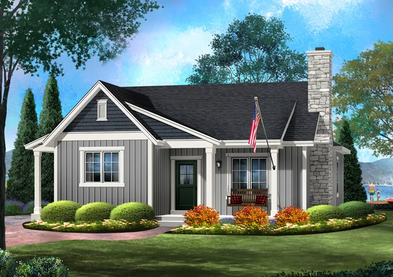 Country House Plan Front of Home - Kemp Woods Country Home 058D-0204 - Search House Plans and More