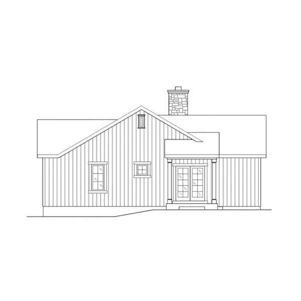 Ranch House Plan Left Elevation - Kemp Woods Country Home 058D-0204 - Search House Plans and More