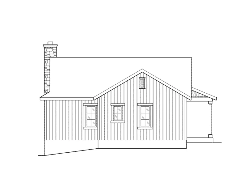 Country House Plan Rear Elevation - Kemp Woods Country Home 058D-0204 - Search House Plans and More