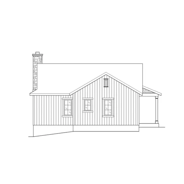 Ranch House Plan Rear Elevation - Kemp Woods Country Home 058D-0204 - Search House Plans and More