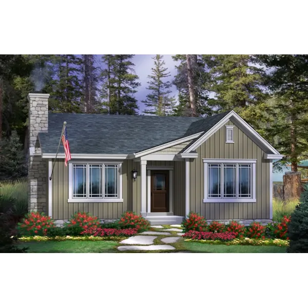 Country House Plan Front of Home - Lakes Cove Country Cabin 058D-0205 - Shop House Plans and More