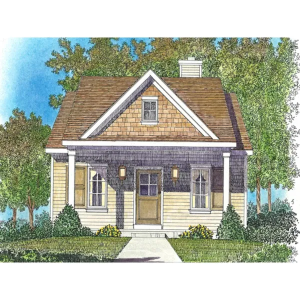 Cabin & Cottage House Plan Front of Home - Marie Flatts Craftsman Cabin 058D-0207 - Shop House Plans and More