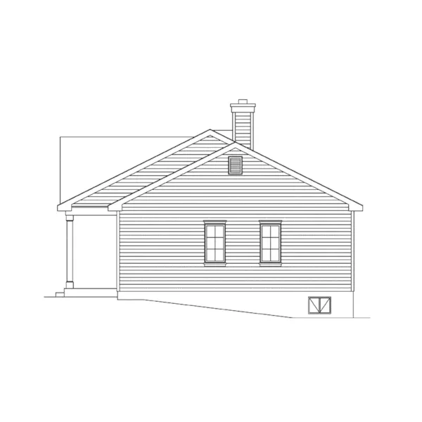 Cabin & Cottage House Plan Right Elevation - Marie Flatts Craftsman Cabin 058D-0207 - Shop House Plans and More