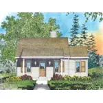 Cabin & Cottage House Plan Front of House 058D-0208