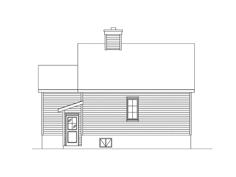Cabin & Cottage House Plan Rear Elevation - Neva Pass Country Cabin 058D-0208 - Shop House Plans and More