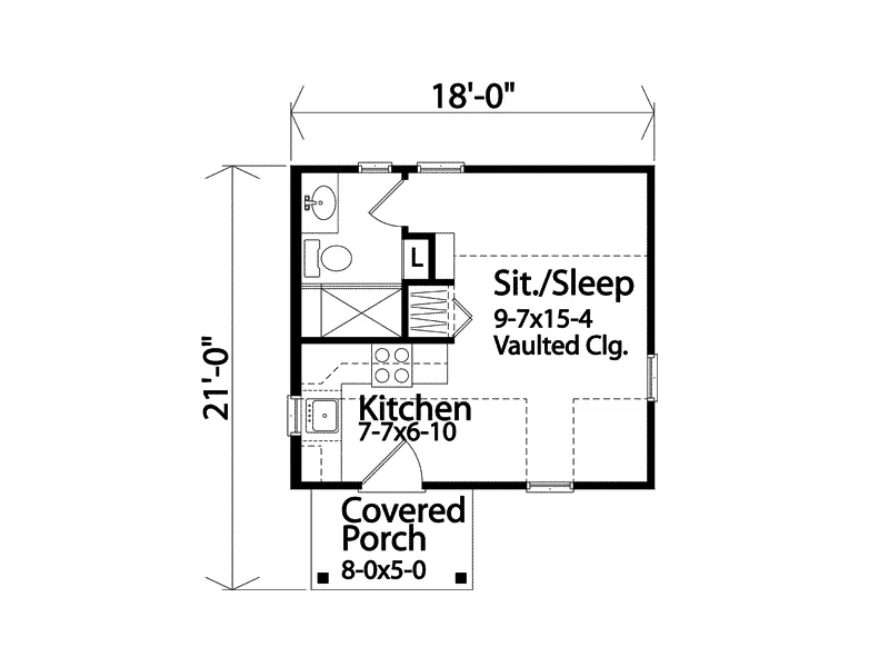 Country House Plan First Floor - Orsen Creek Country Cabin 058D-0209 - Shop House Plans and More