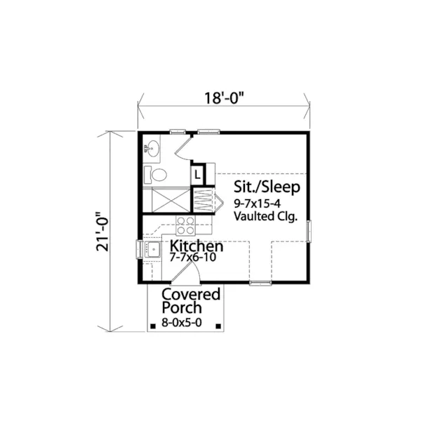 Neoclassical House Plan First Floor - Orsen Creek Country Cabin 058D-0209 - Shop House Plans and More