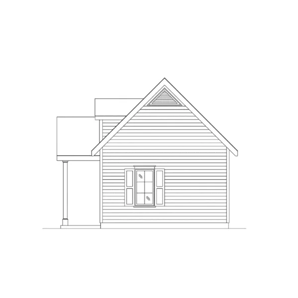 Neoclassical House Plan Right Elevation - Orsen Creek Country Cabin 058D-0209 - Shop House Plans and More